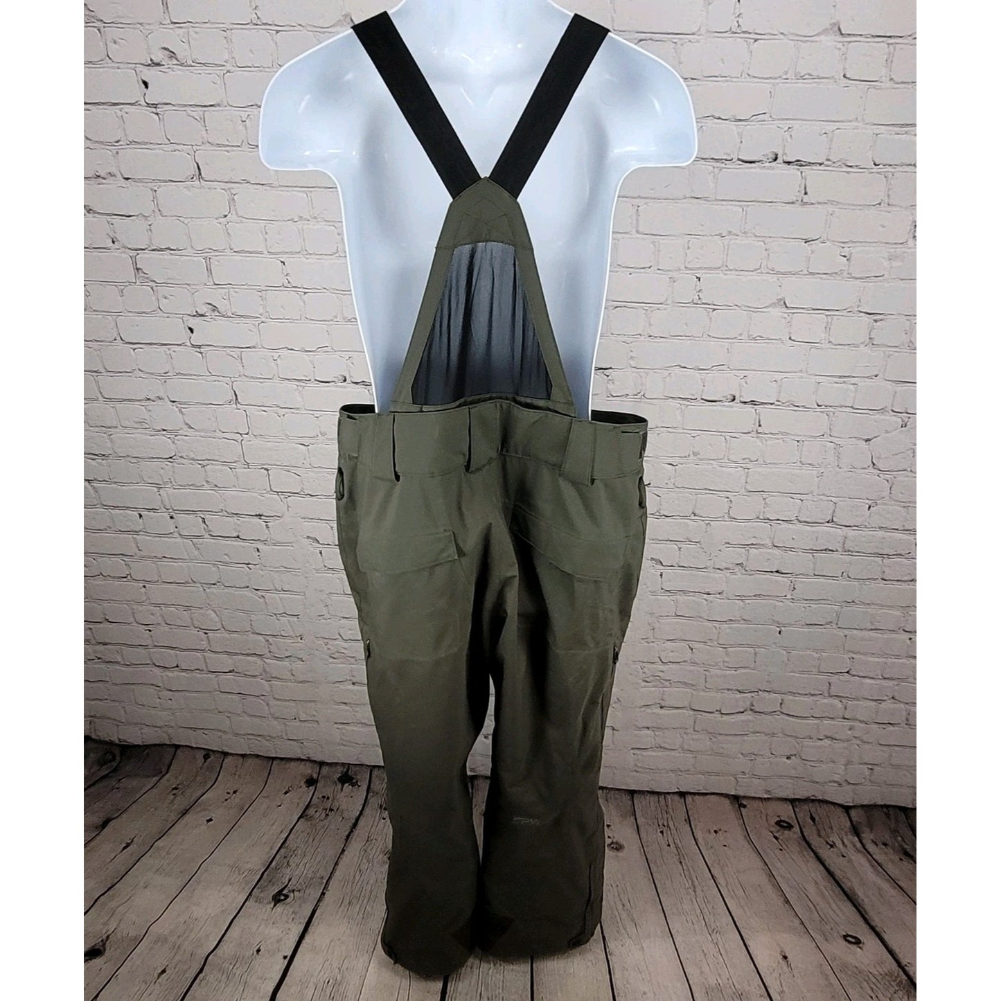 Spyder Green 3M Thinsulate Adjustable Waist Overalls Snow Ski Pants L (36x32)