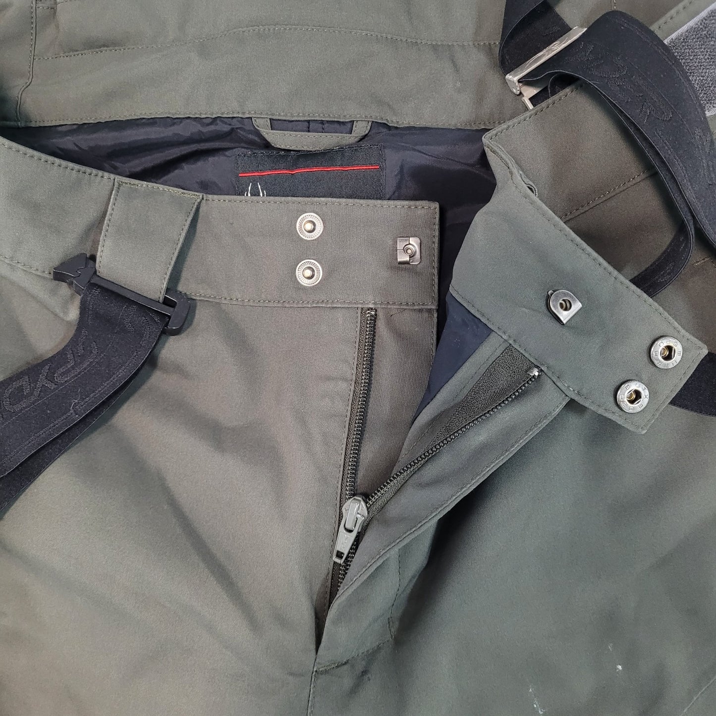 Spyder Green 3M Thinsulate Adjustable Waist Overalls Snow Ski Pants L (36x32)