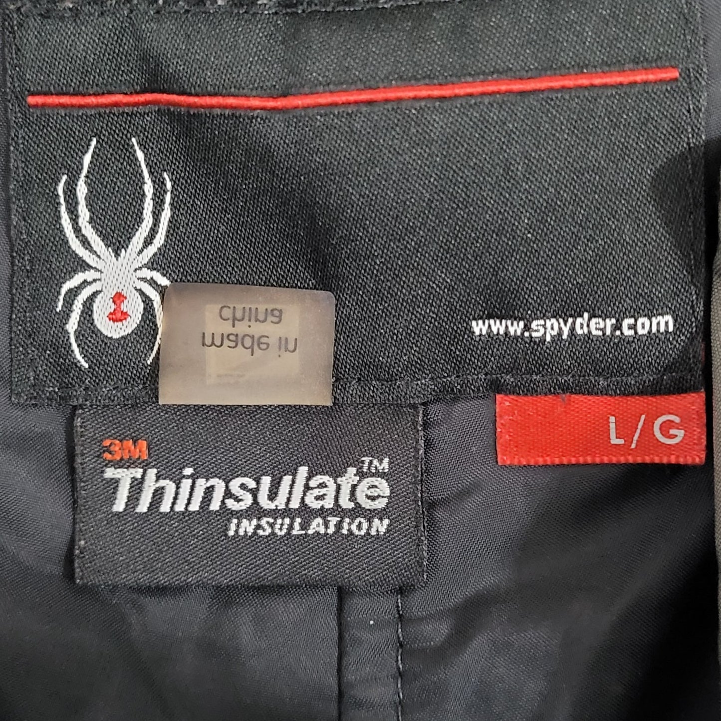 Spyder Green 3M Thinsulate Adjustable Waist Overalls Snow Ski Pants L (36x32)
