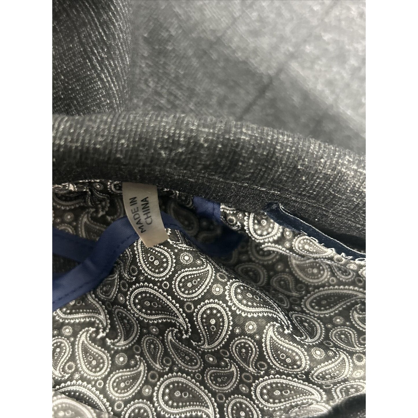 7 Diamonds Black Subtle Check Two Button Paisley Satin Lined Blazer Jacket S EUC