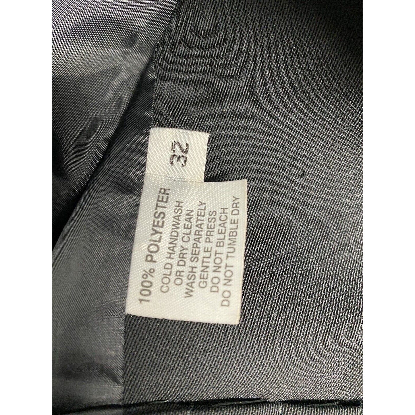 Jo Borkett Corporate Designs Long Solid Black Single Button Blazer Jacket 32