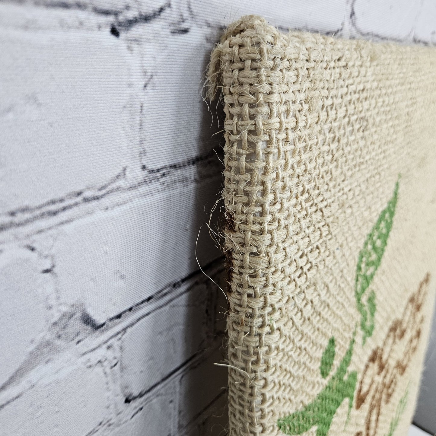 Coop Coffees Authentic Burlap Sack Wrapped Canvas Wood Framed Art 24x18