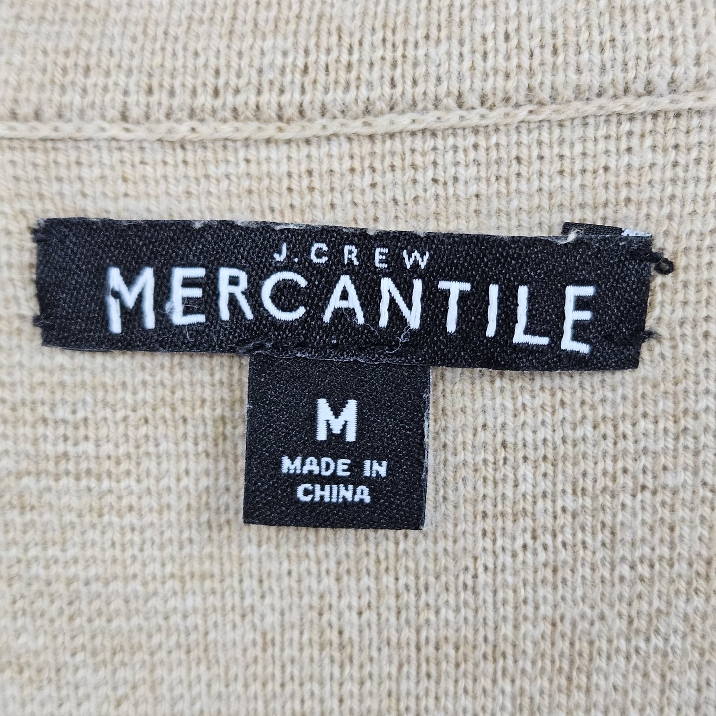 J. Crew Mercantile Tan 100% Cotton Knit Unlined Notch Blazer Jacket Medium M