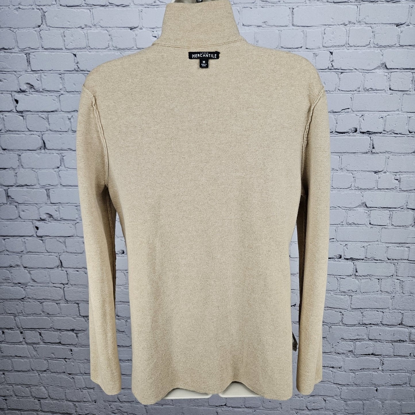 J. Crew Mercantile Tan 100% Cotton Knit Unlined Notch Blazer Jacket Medium M