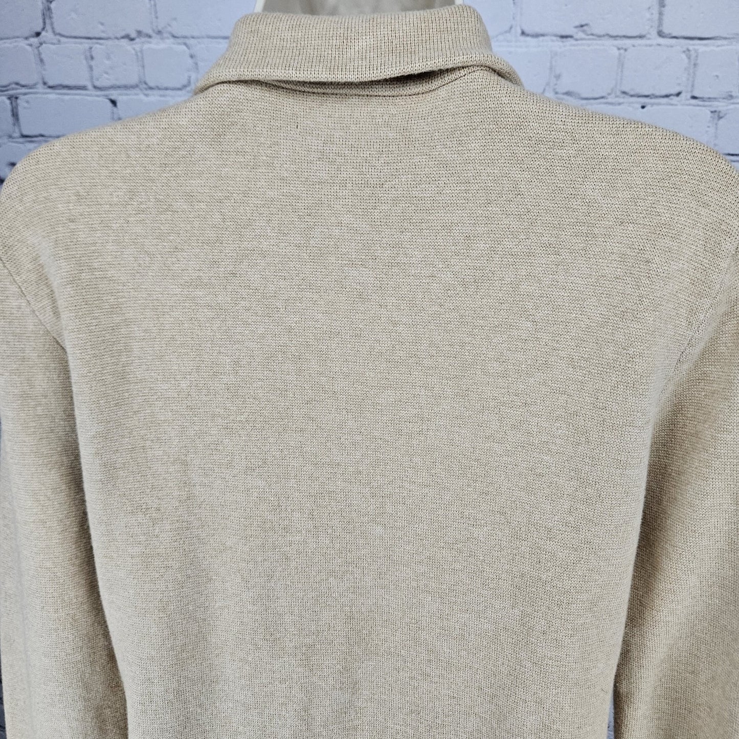 J. Crew Mercantile Tan 100% Cotton Knit Unlined Notch Blazer Jacket Medium M