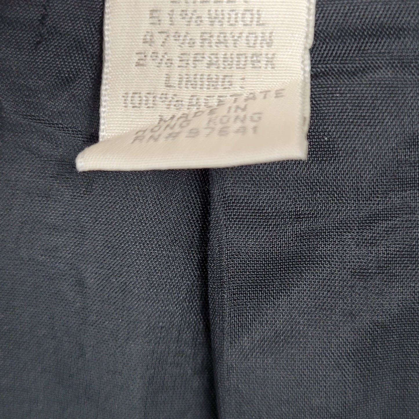 VTG J. Jill Black Wool Blend Stretch Lightweight Buttoned Lined Coat Size 18