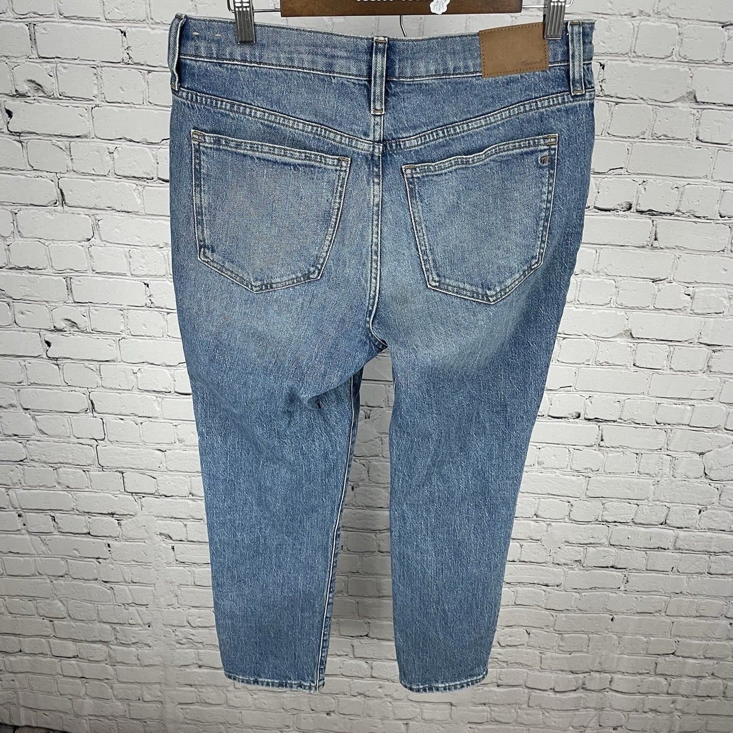 Madewell Blue Denim Distressed Mid Rise Perfect Vintage Jeans Size 29 (32x28)