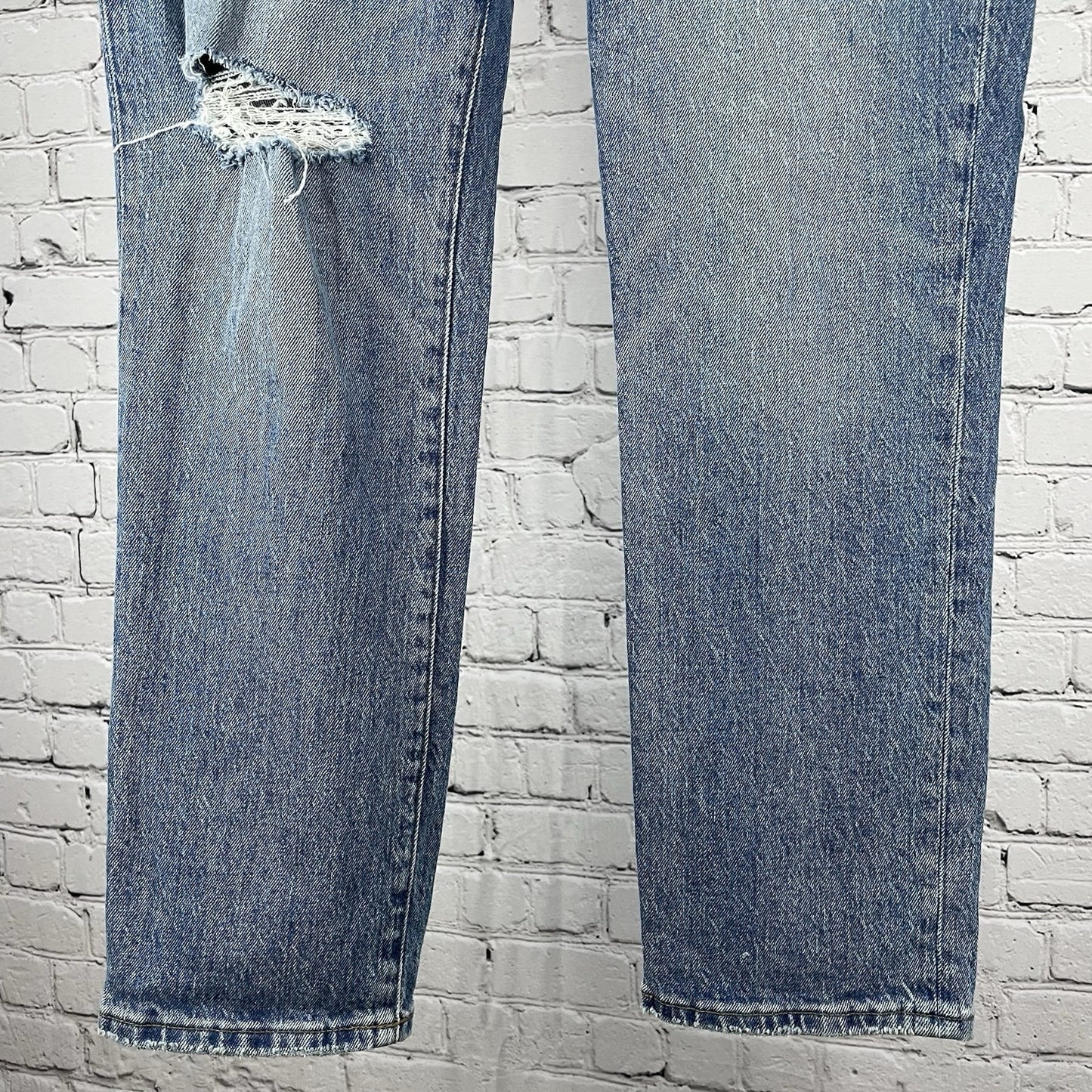 Madewell Blue Denim Distressed Mid Rise Perfect Vintage Jeans Size 29 (32x28)