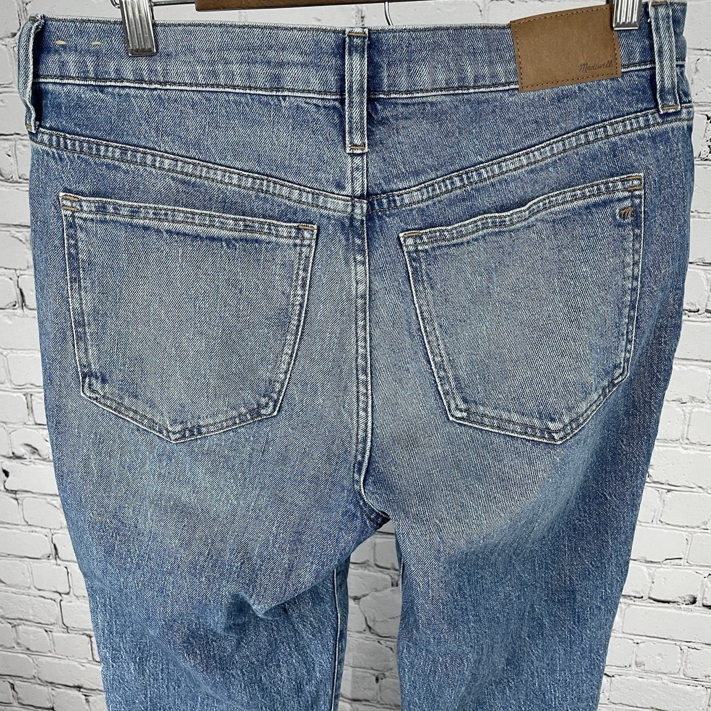 Madewell Blue Denim Distressed Mid Rise Perfect Vintage Jeans Size 29 (32x28)