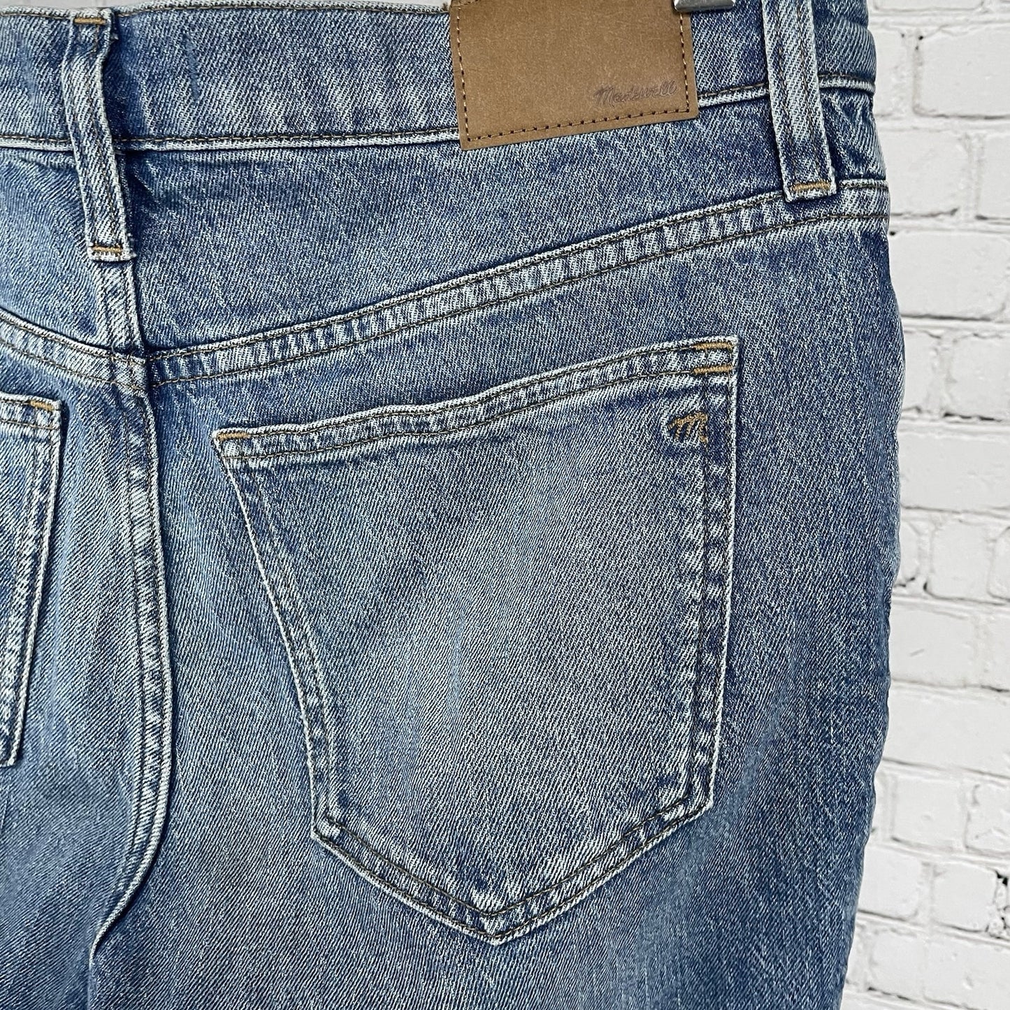 Madewell Blue Denim Distressed Mid Rise Perfect Vintage Jeans Size 29 (32x28)