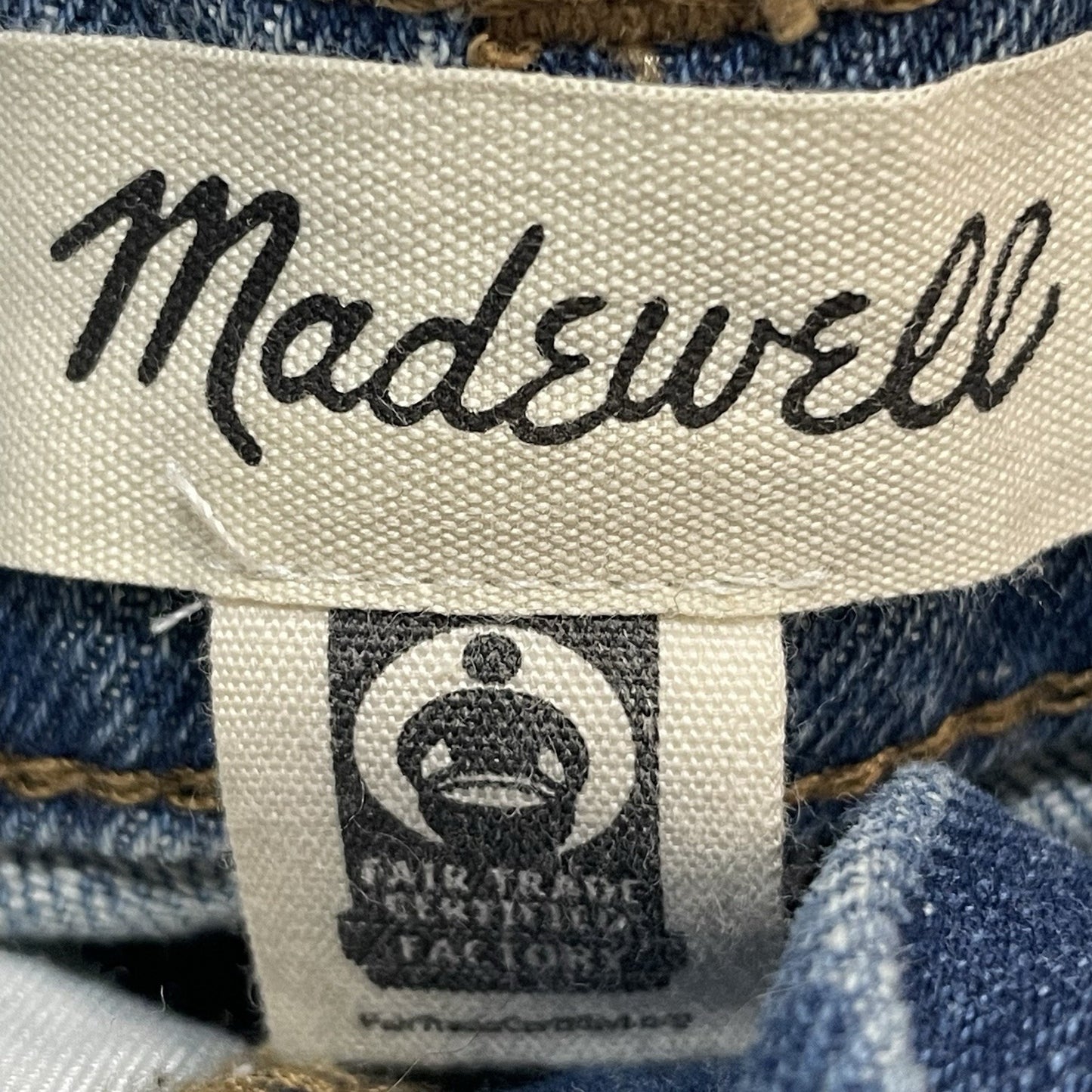 Madewell Blue Denim Distressed Mid Rise Perfect Vintage Jeans Size 29 (32x28)