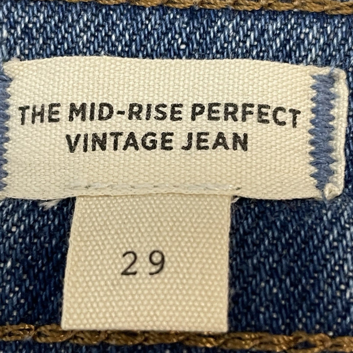 Madewell Blue Denim Distressed Mid Rise Perfect Vintage Jeans Size 29 (32x28)