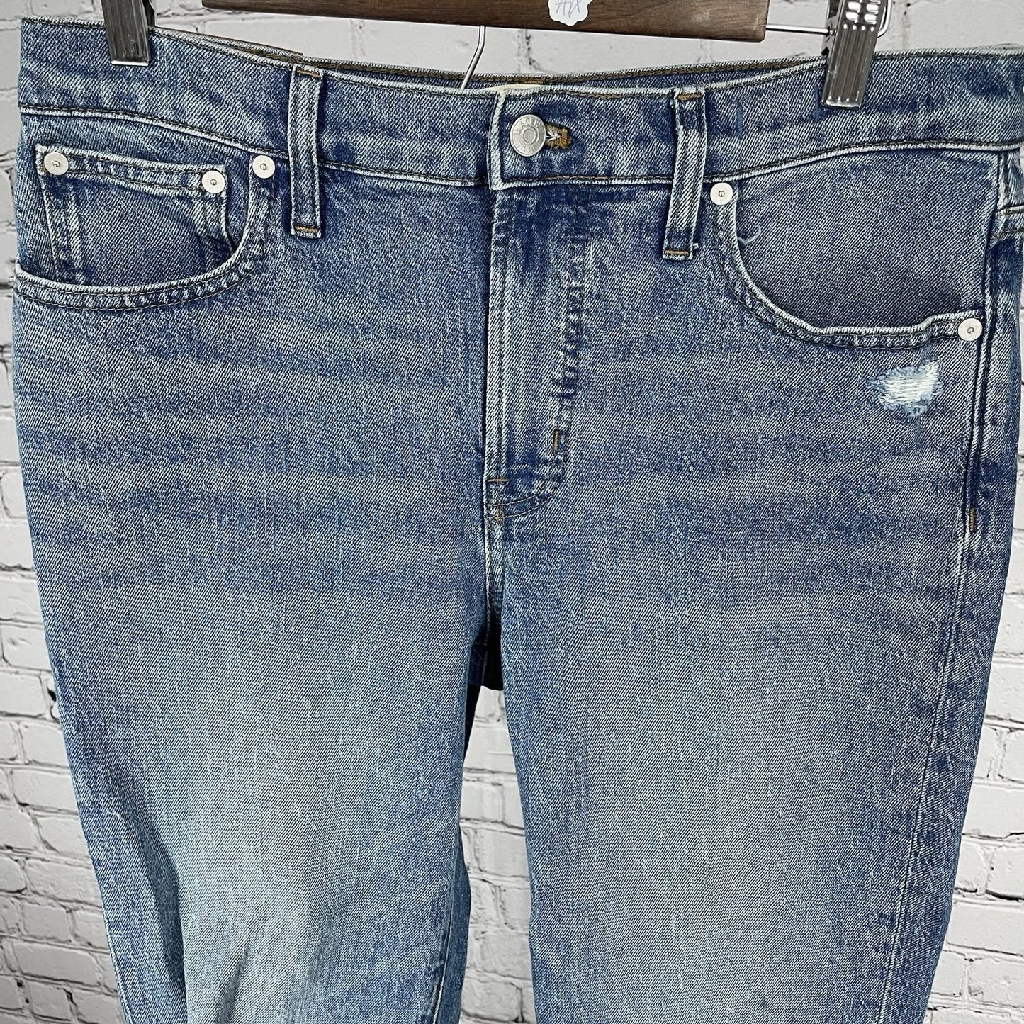 Madewell Blue Denim Distressed Mid Rise Perfect Vintage Jeans Size 29 (32x28)