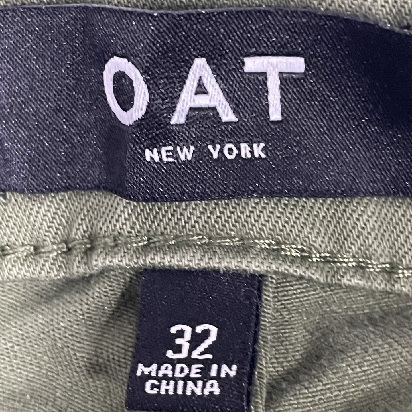 OAT Green High Rise Skinny Ankle Cargo Pocket Pants Stretch Size 32 (34x27)