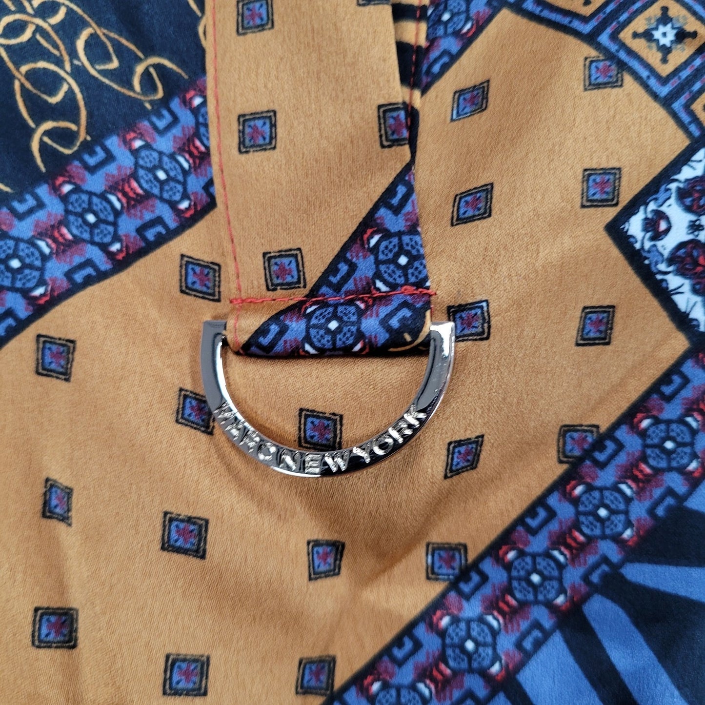 NWT Marc New York Multicolor Satin Long Sleeve Collared Blouse Top Size Medium M