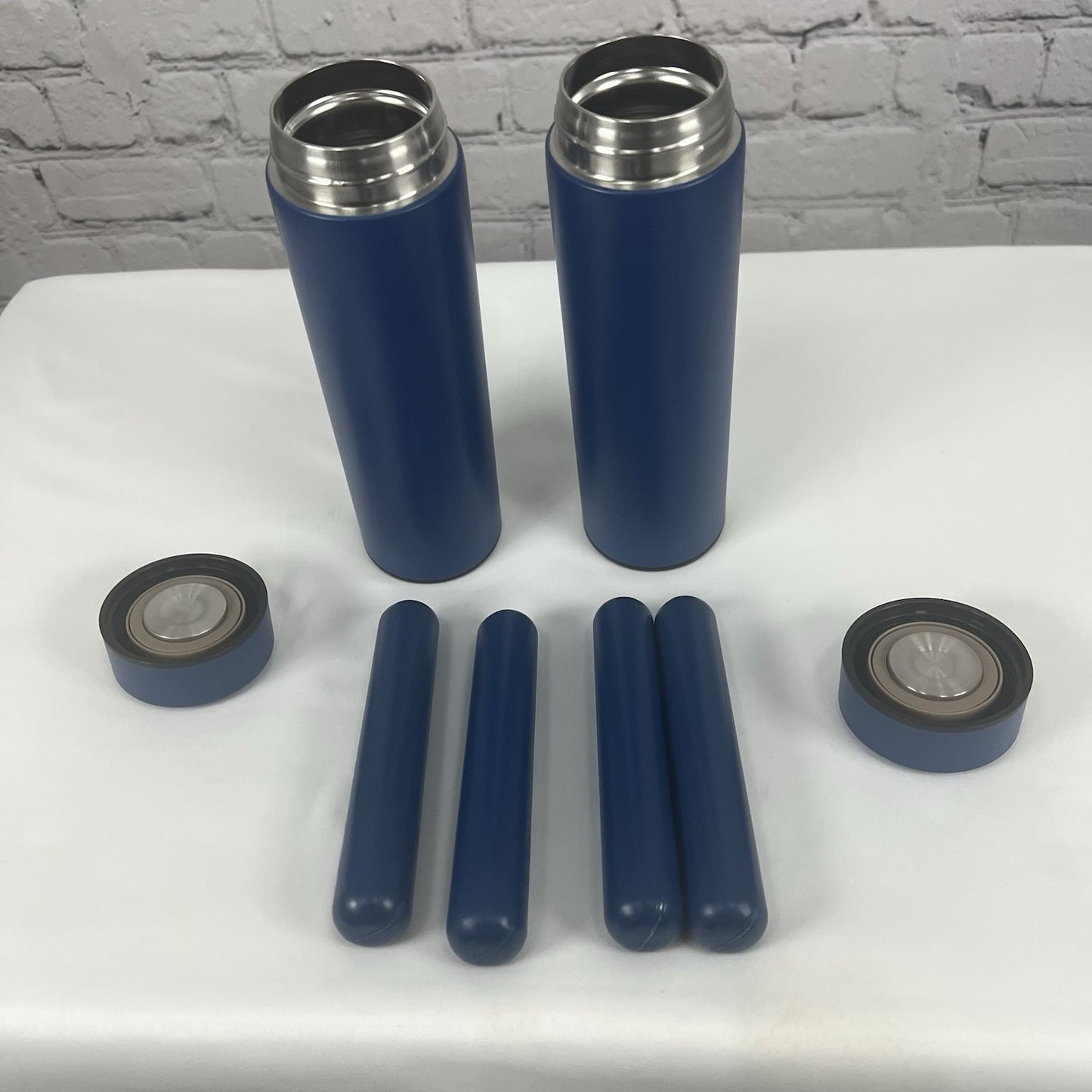 2 Mochi Health Insulated Metal Bottles Cooler 4 Ice Packs Travel Container