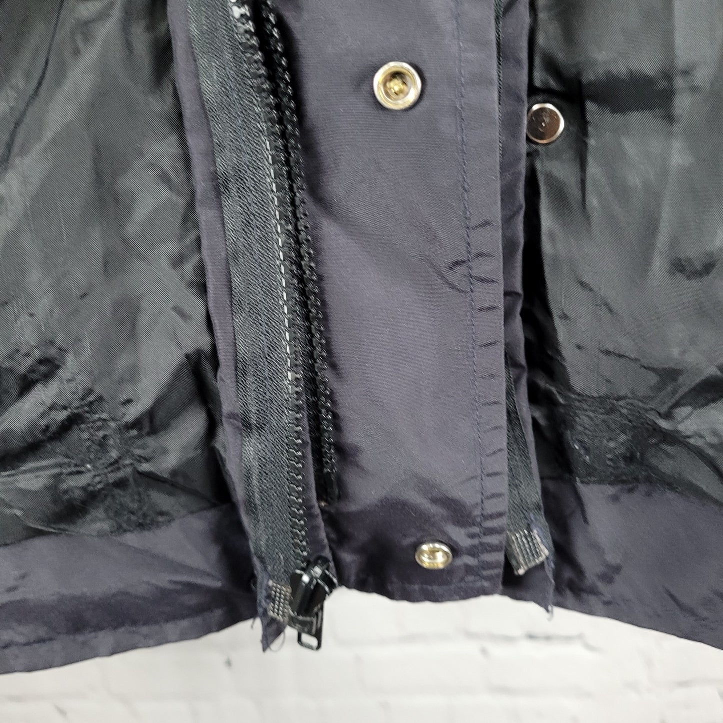 Fedex Black Double Zip Hideable Hood Relflective Windbreaker Jacket Size 3XL