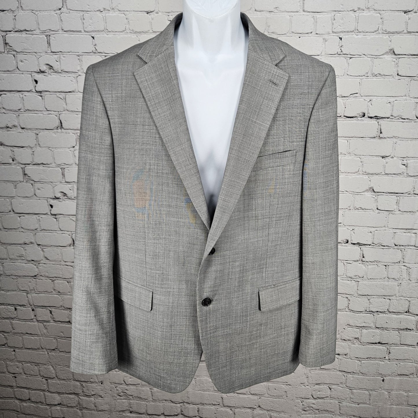 Tommy Hilfiger Grey Wool Blend 2 Button Vented Notch Blazer Sport Coat 44R