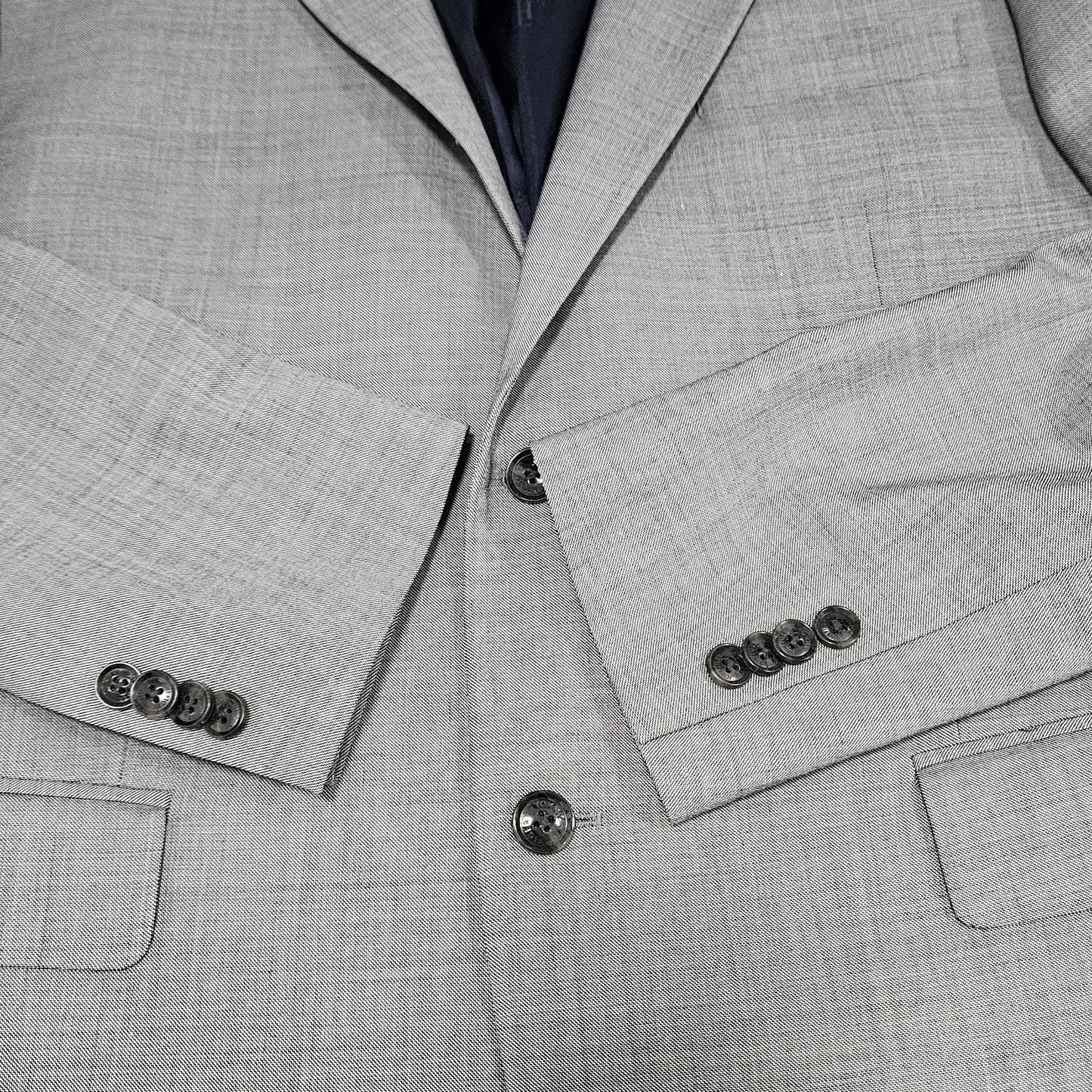 Tommy Hilfiger Grey Wool Blend 2 Button Vented Notch Blazer Sport Coat 44R