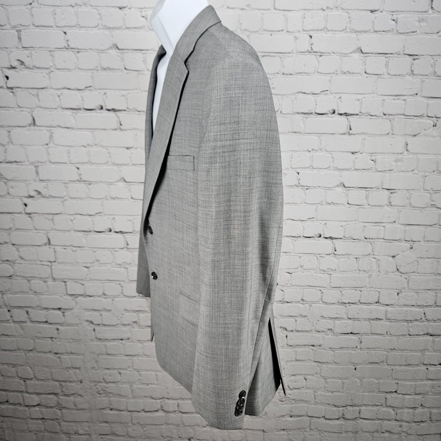 Tommy Hilfiger Grey Wool Blend 2 Button Vented Notch Blazer Sport Coat 44R