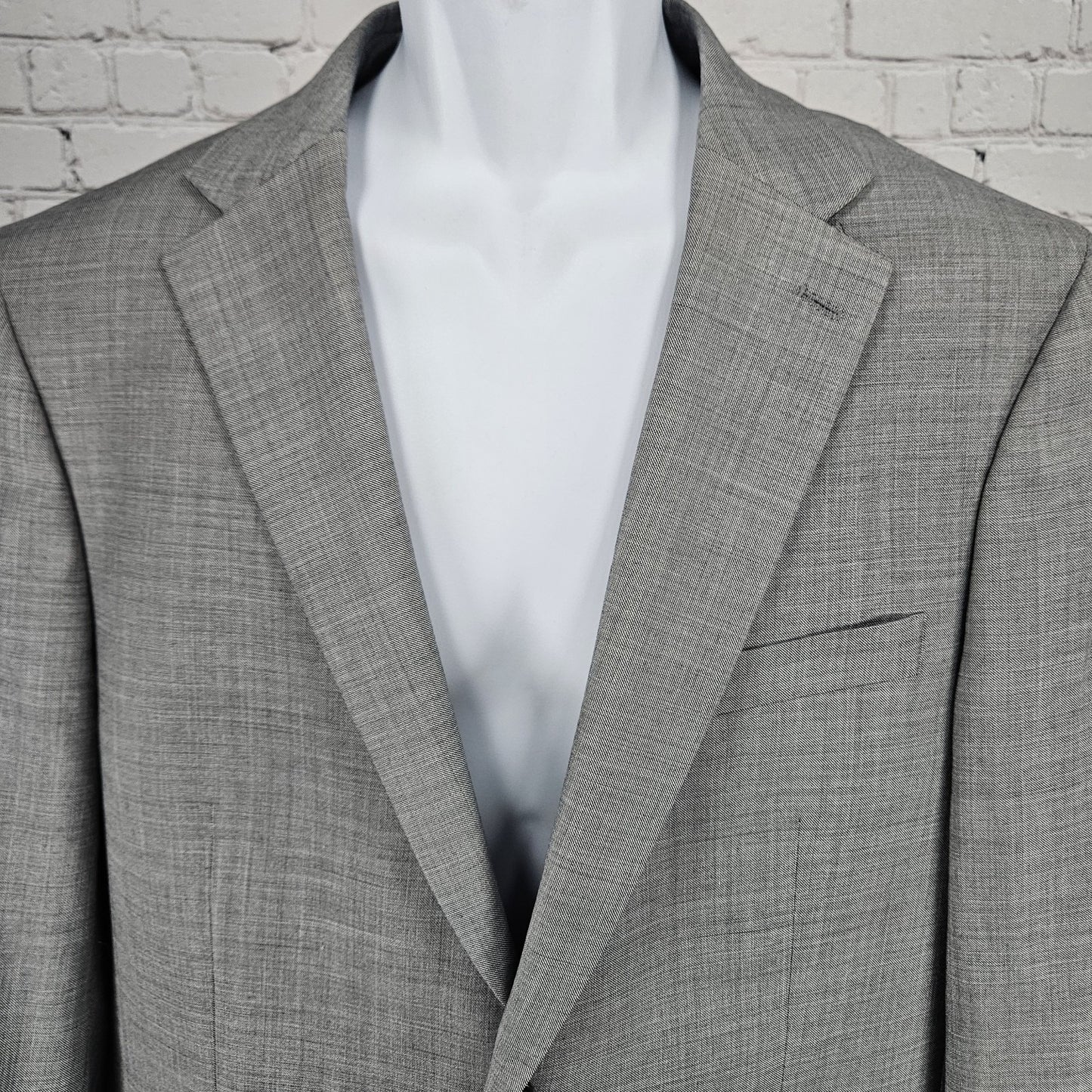 Tommy Hilfiger Grey Wool Blend 2 Button Vented Notch Blazer Sport Coat 44R