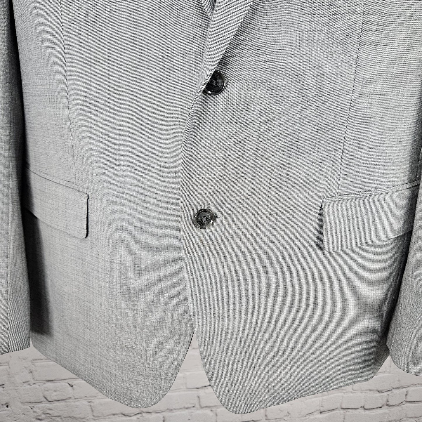 Tommy Hilfiger Grey Wool Blend 2 Button Vented Notch Blazer Sport Coat 44R