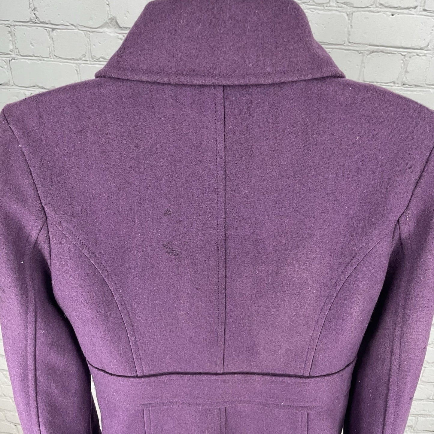 Tulle Anthropologie Purple Wool Blend Collared Lined Overcoat Size Medium M
