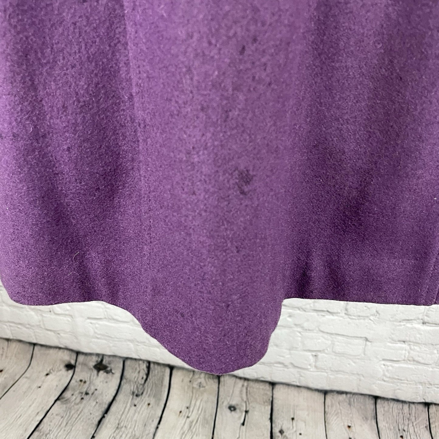 Tulle Anthropologie Purple Wool Blend Collared Lined Overcoat Size Medium M