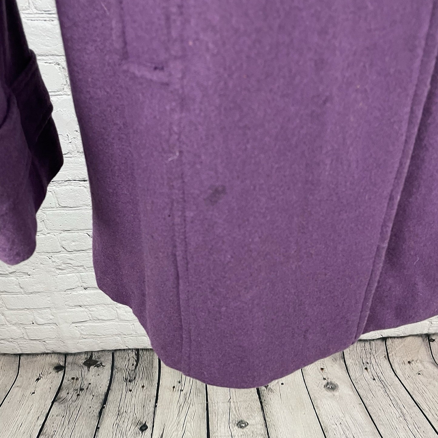 Tulle Anthropologie Purple Wool Blend Collared Lined Overcoat Size Medium M