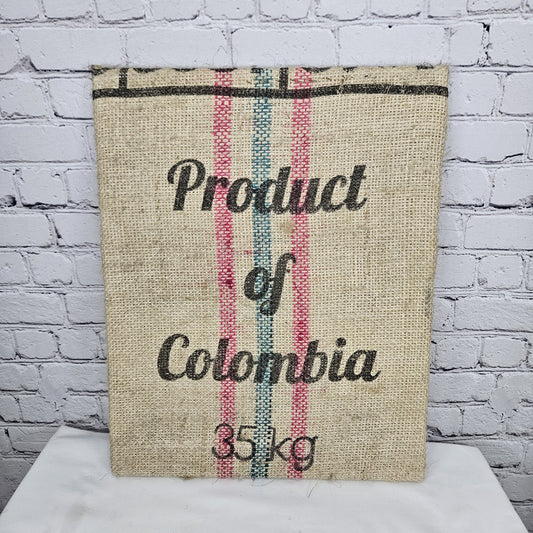 Product Of Colombia Authentic Burlap Sack Wrapped Canvas Wood Framed Art 20x16