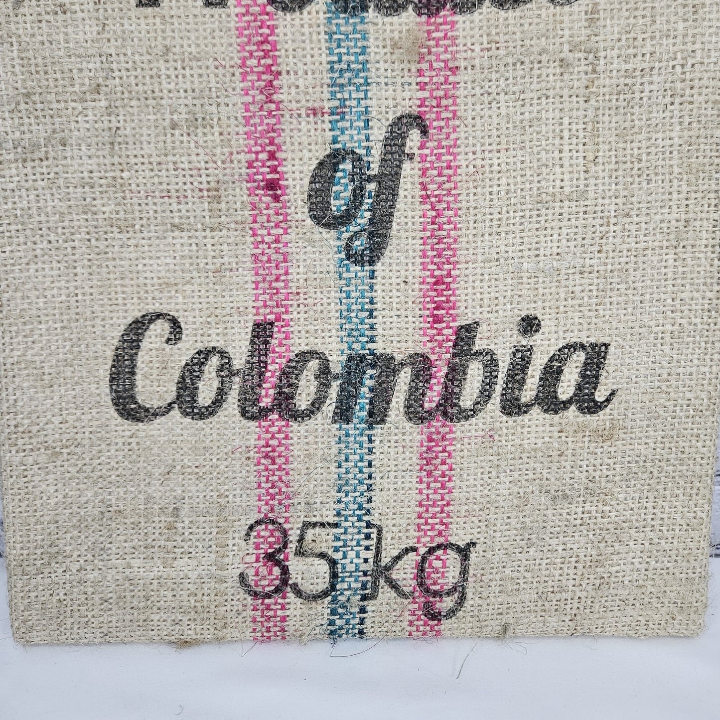 Product Of Colombia Authentic Burlap Sack Wrapped Canvas Wood Framed Art 20x16