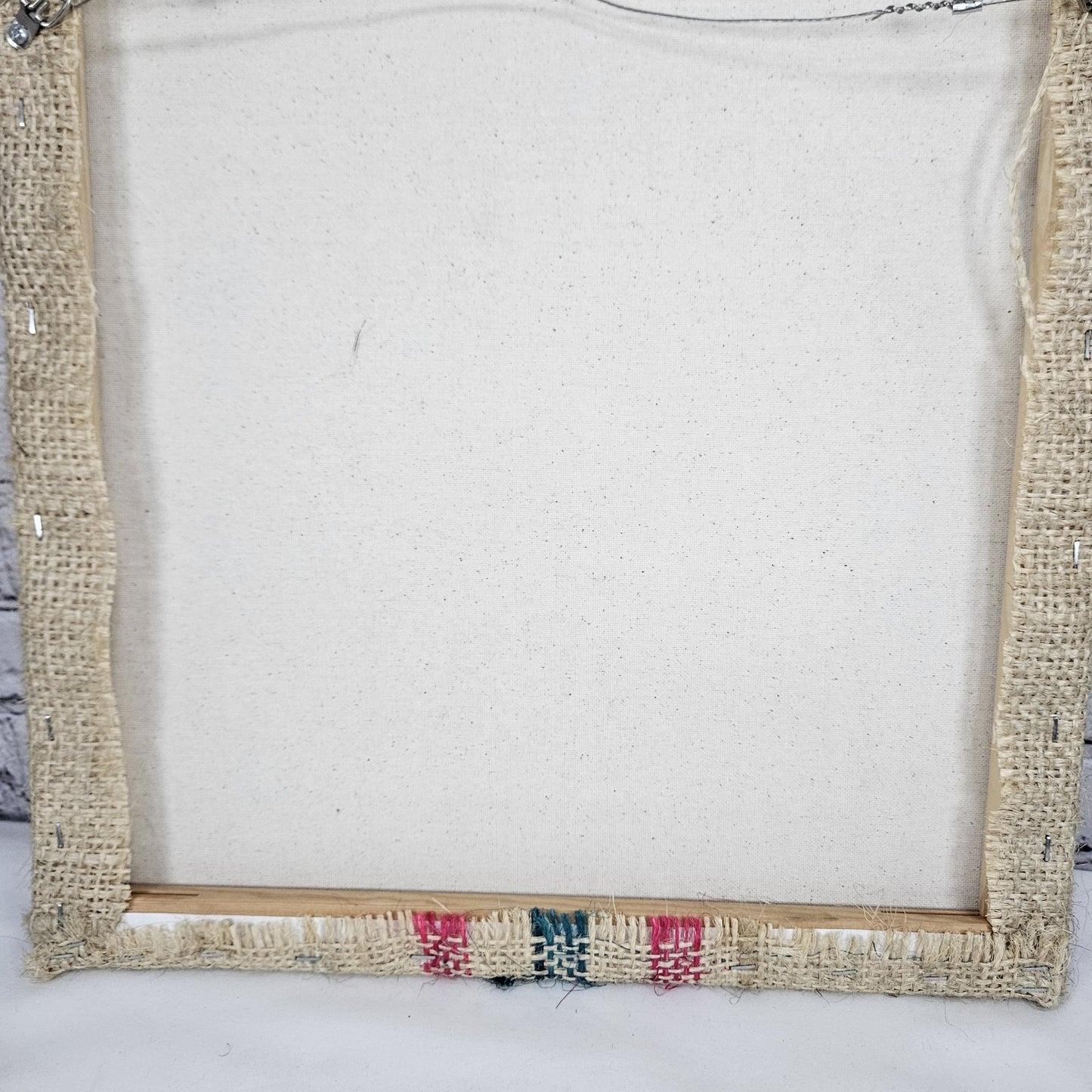 Product Of Colombia Authentic Burlap Sack Wrapped Canvas Wood Framed Art 20x16
