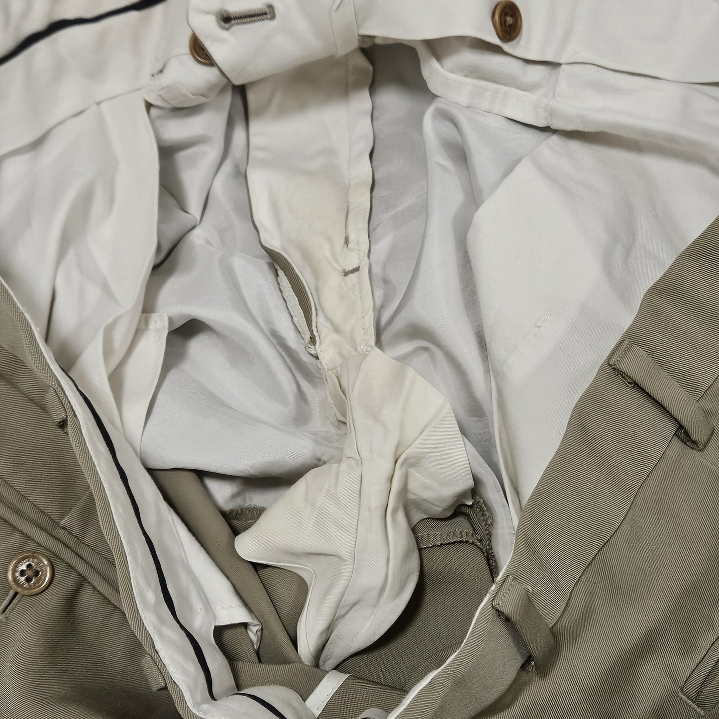 Brooks Brothers Tan 100% Wool Madison 1818 Pleated Cuffed Dress Pants 40 (38x30)