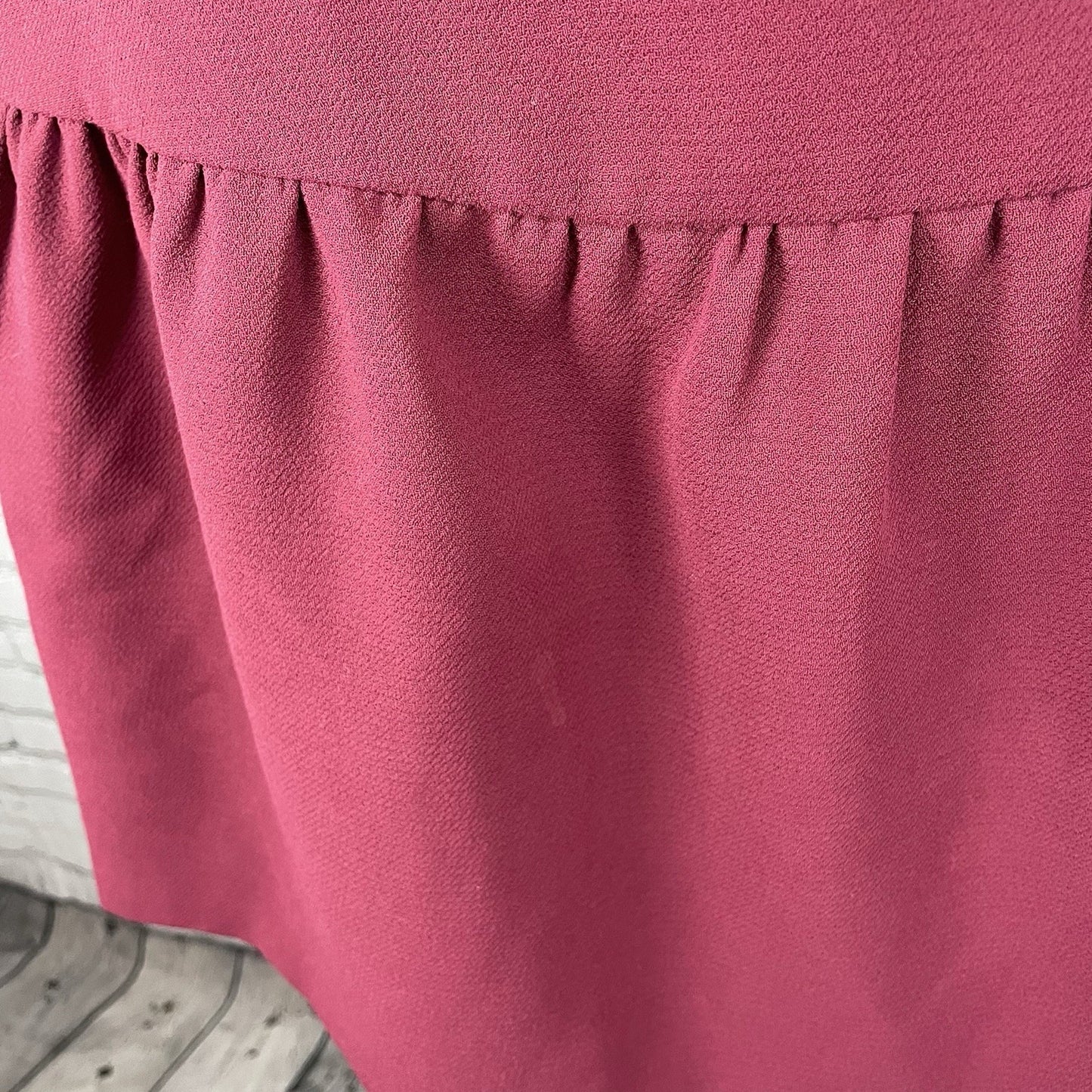 J.CREW Burgundy Ruched Flounce Mini Lined Zip Closure Short Skirt Size 0