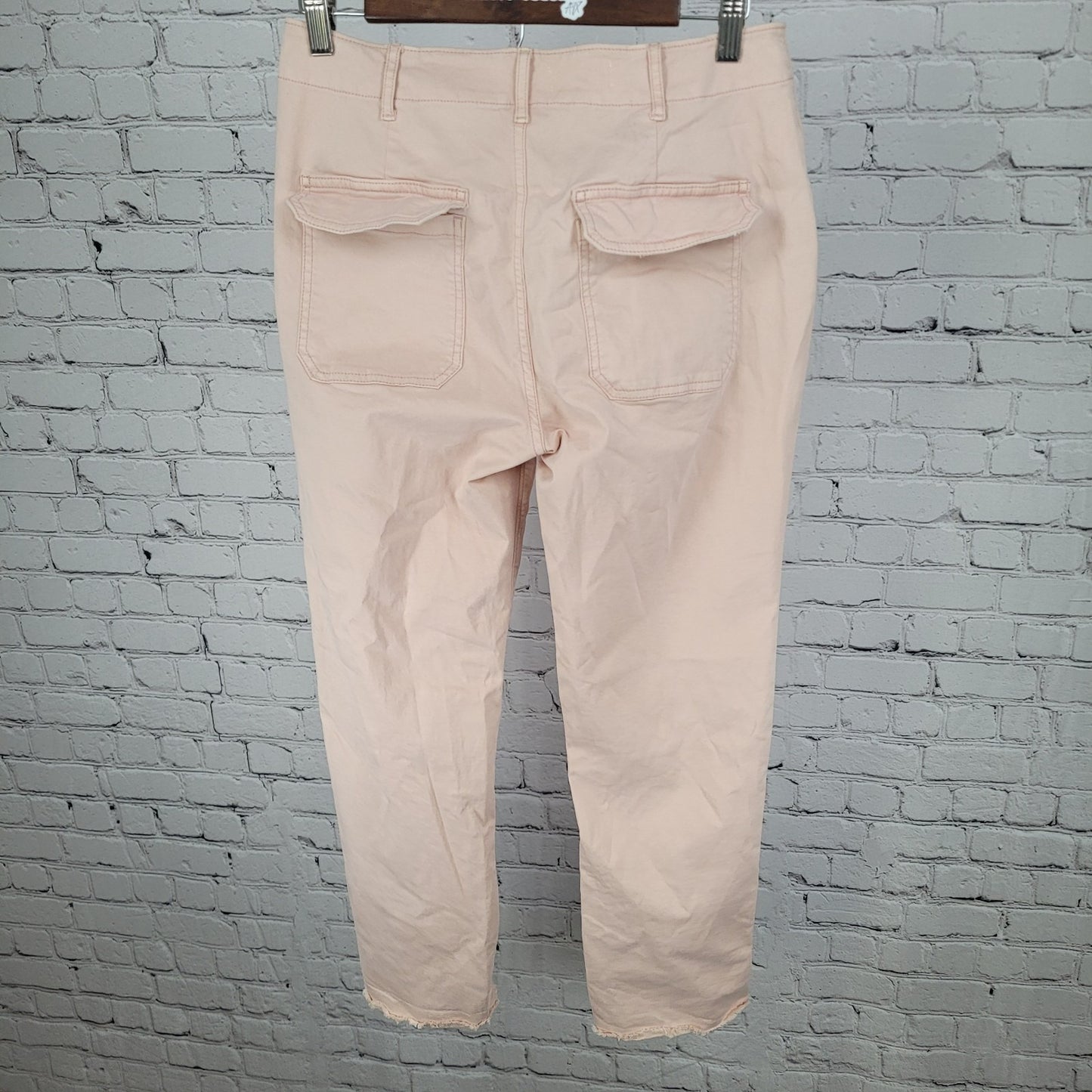 Pilcro Anthropologie Pink Twill Lightweight Stretch Pants Size 27 (27x27.5)