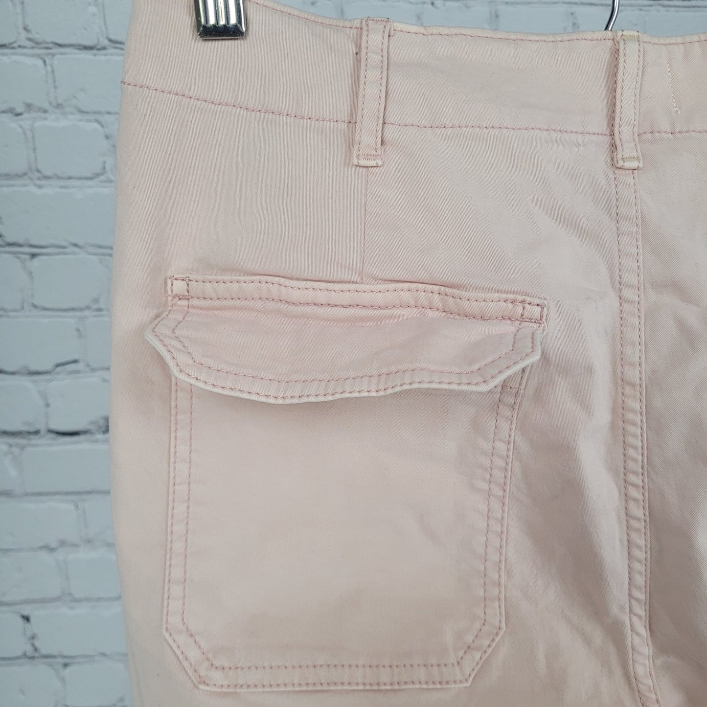 Pilcro Anthropologie Pink Twill Lightweight Stretch Pants Size 27 (27x27.5)
