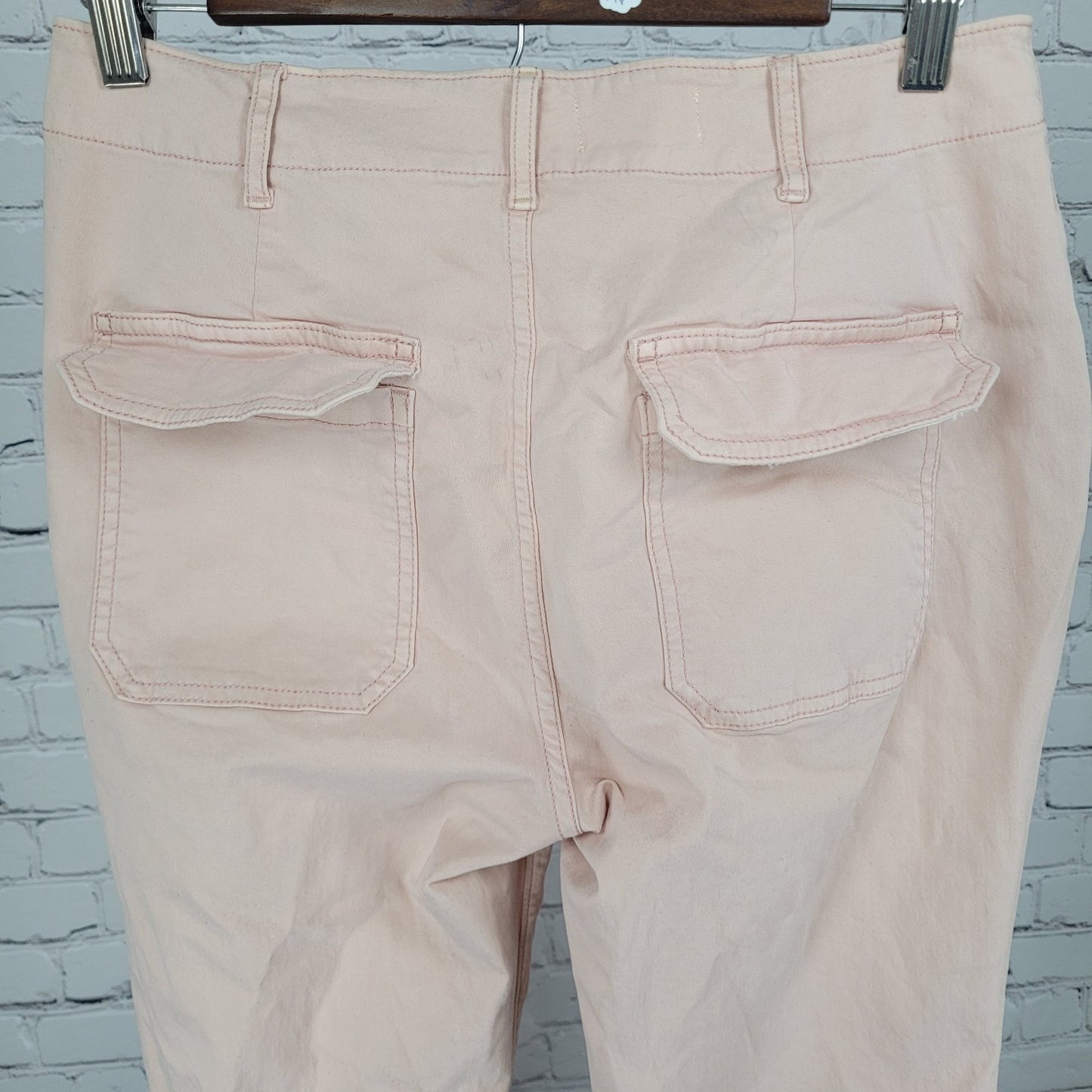 Pilcro Anthropologie Pink Twill Lightweight Stretch Pants Size 27 (27x27.5)