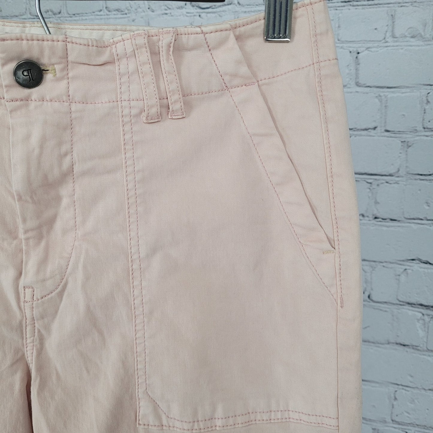 Pilcro Anthropologie Pink Twill Lightweight Stretch Pants Size 27 (27x27.5)
