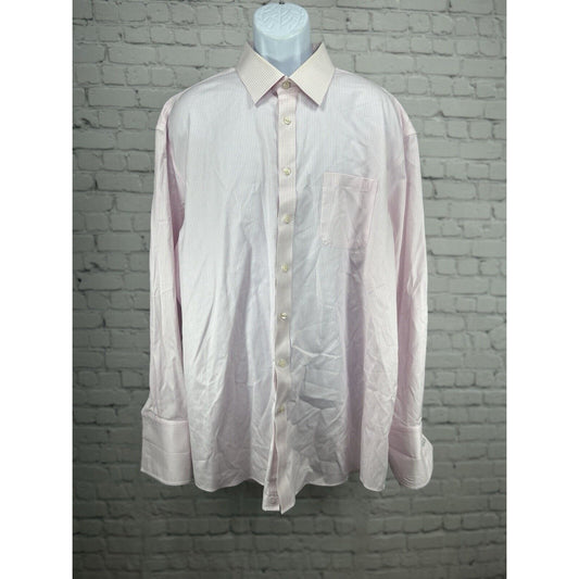 Charles Tyrwhitt Light Pink Check Button Up Collared Dress Shirt Men’s Size 2XL