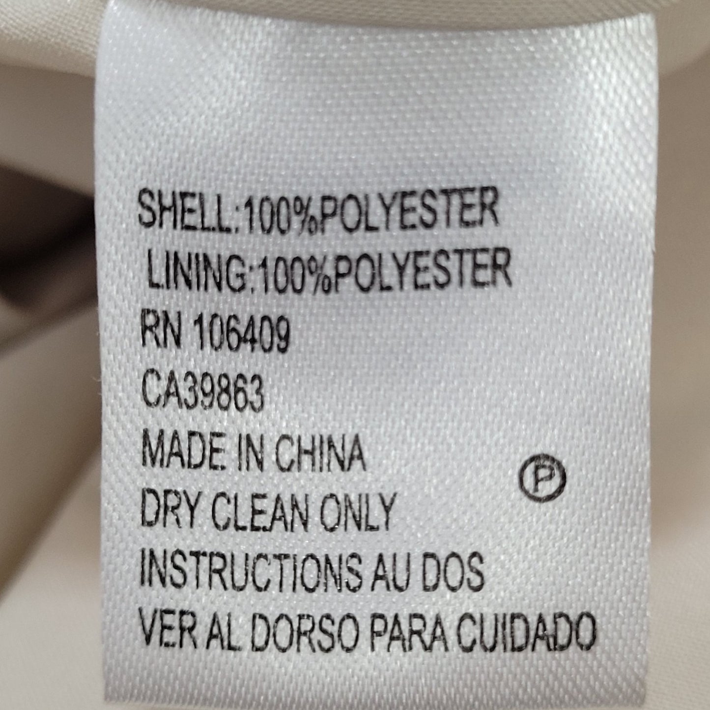 Tahari Beige & Black Printed Flutter Sleeve Lined Zipped Shift Dress Size 12