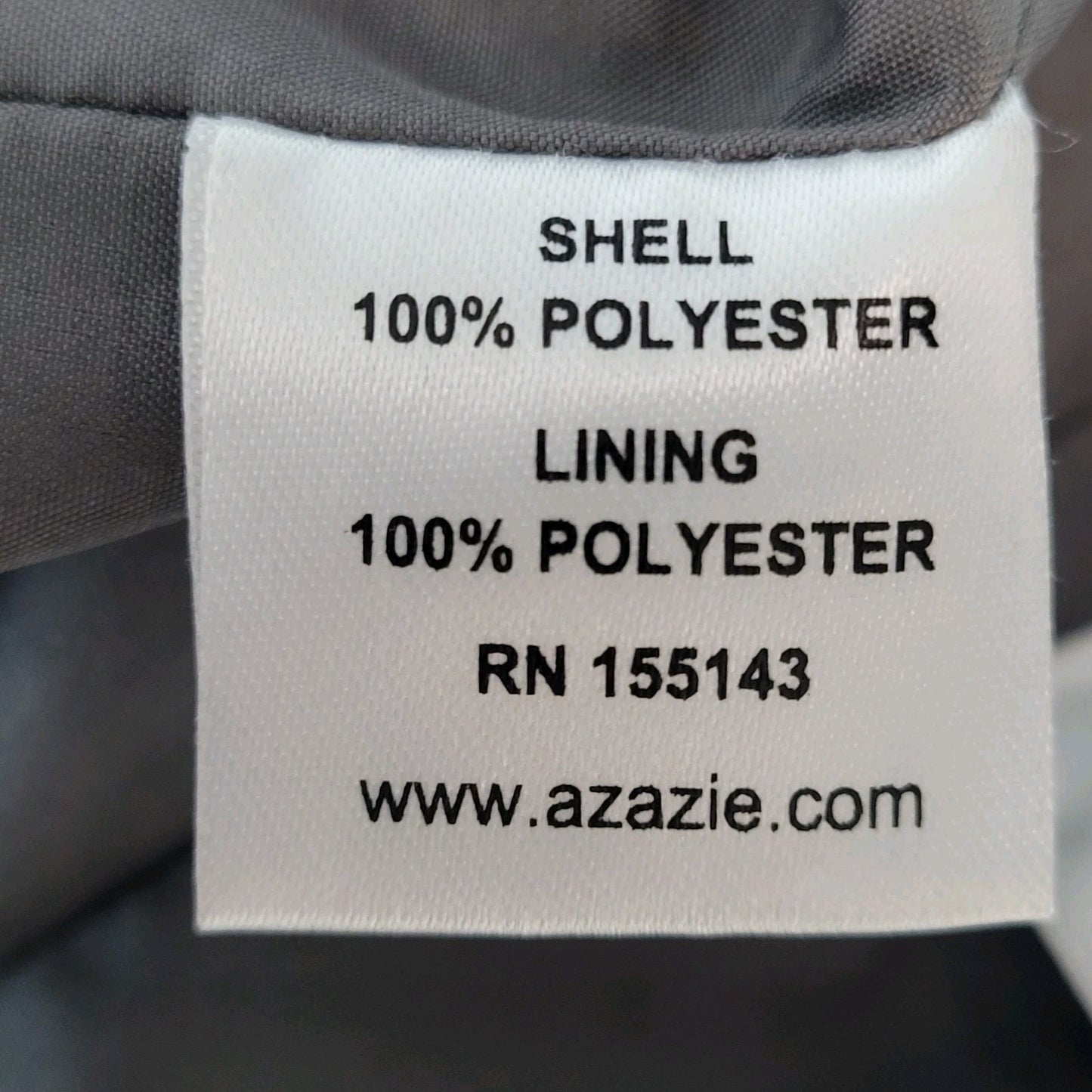 Azazie Grey Chiffon Pleated Padded Bust Sleeveless Bridesmaid Dress Gown Size C