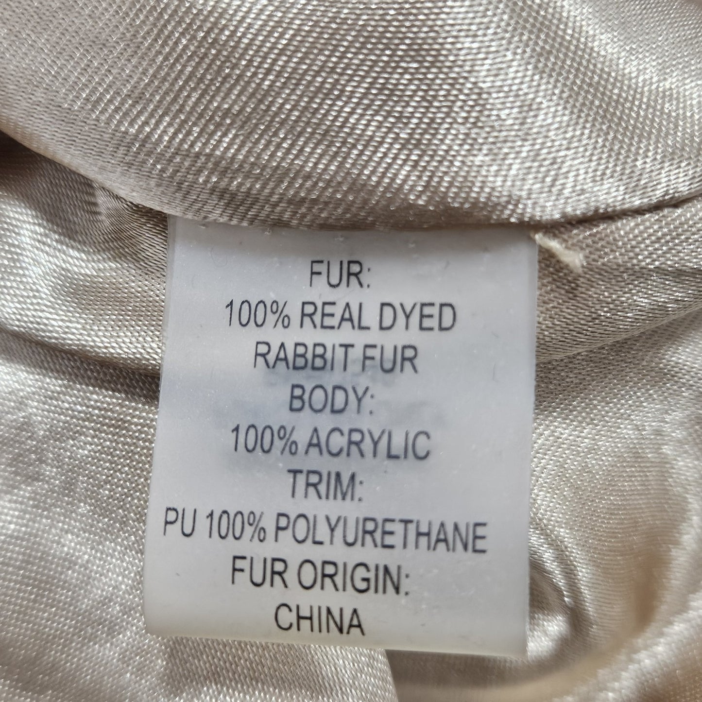 Metric Knits Brown Genuine Rabbit Fur Collared Full Zip Lined Vest Small S