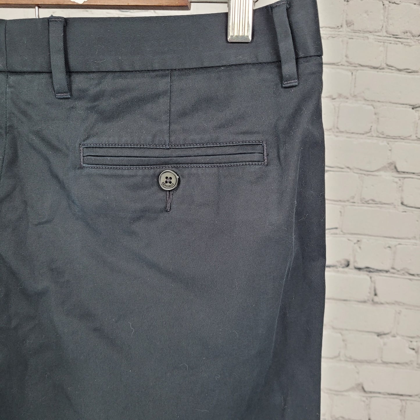 Bonobos Black Tuesday Slim Cotton Stretch Chino Flat Front Dress Pants 32x32