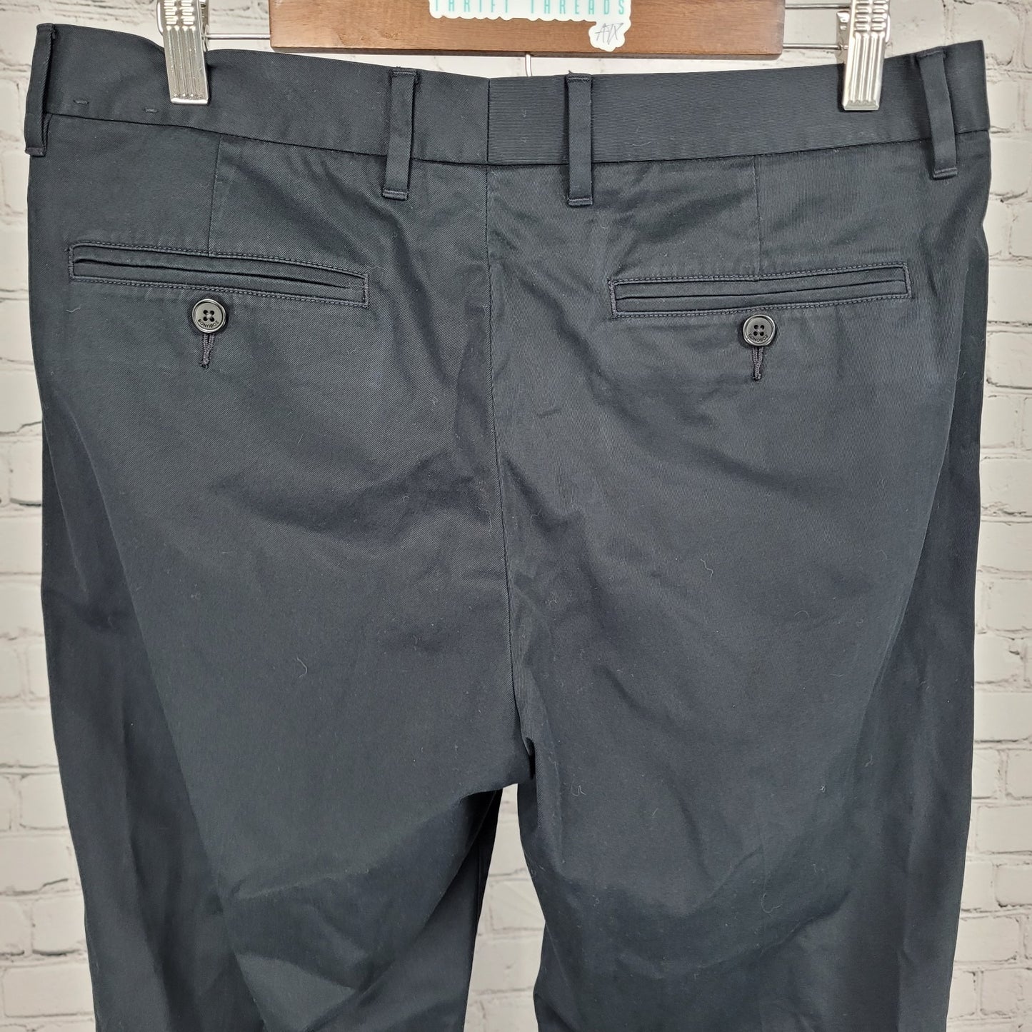 Bonobos Black Tuesday Slim Cotton Stretch Chino Flat Front Dress Pants 32x32