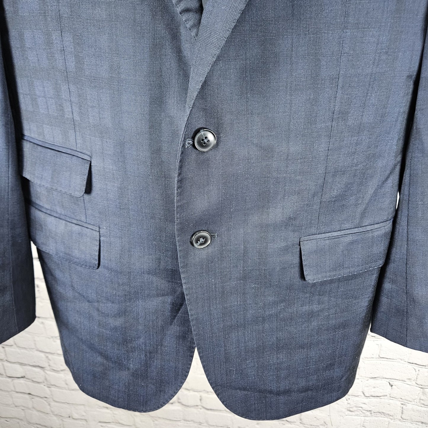 Jos A Bank Reserve Navy 100% Wool Savile Tailored Fit Peak Blazer Sport Coat 41R
