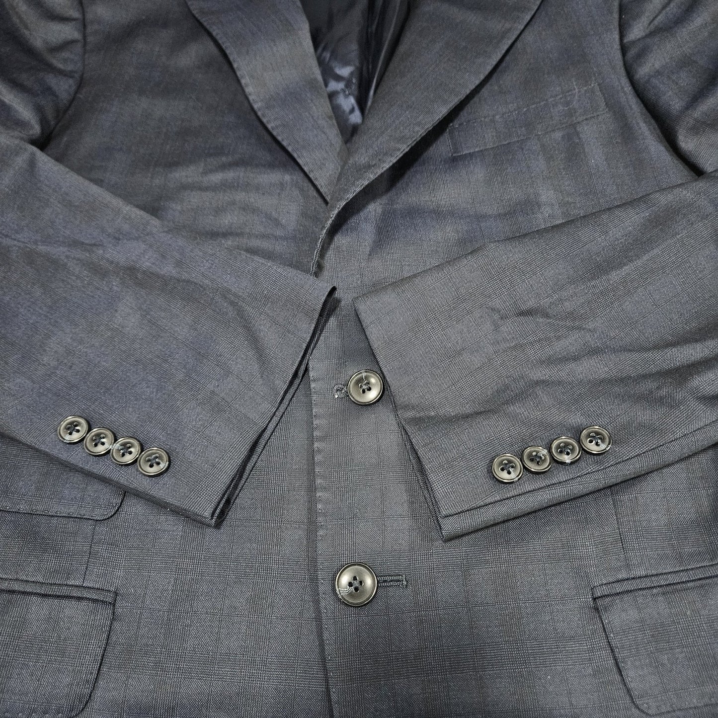 Jos A Bank Reserve Navy 100% Wool Savile Tailored Fit Peak Blazer Sport Coat 41R