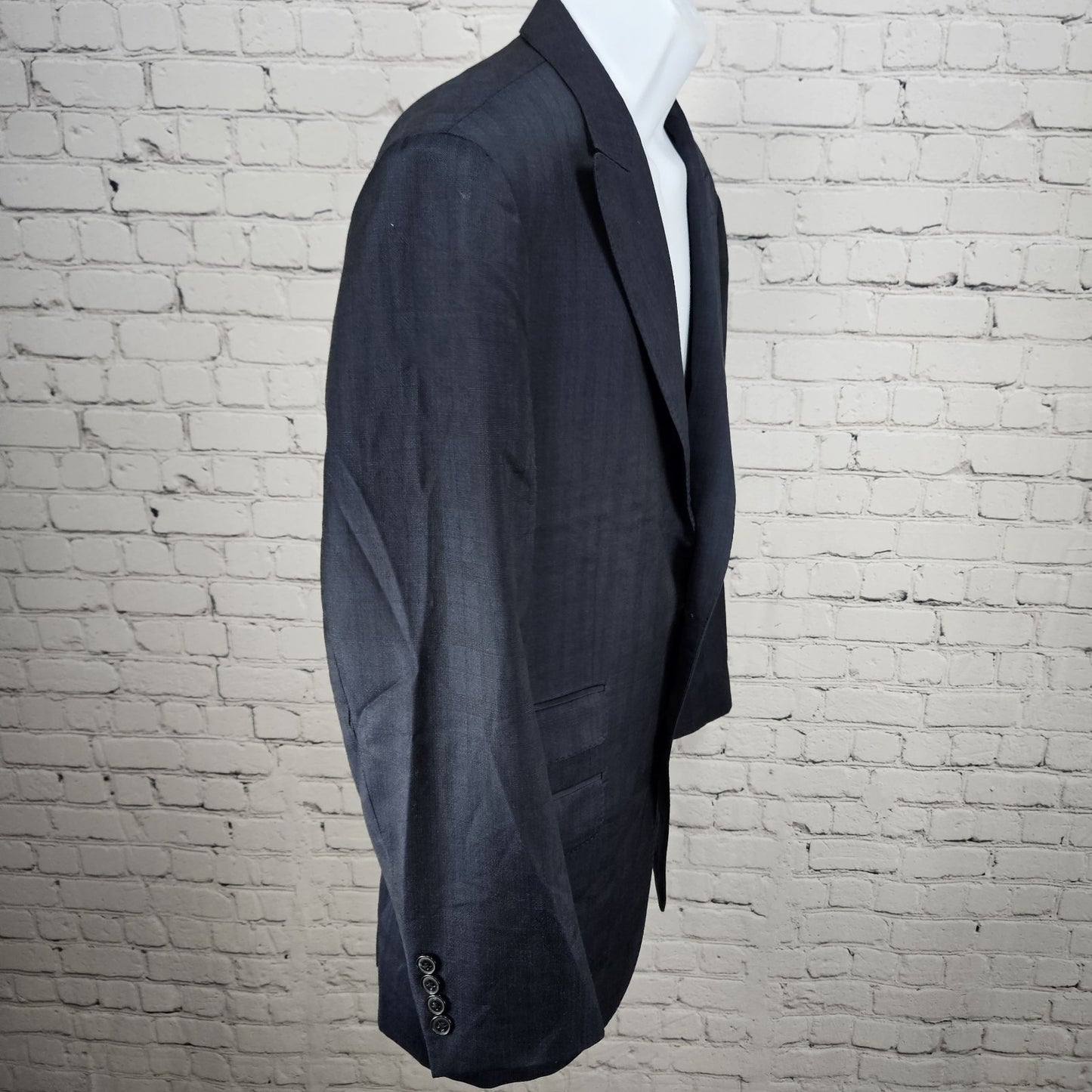 Jos A Bank Reserve Navy 100% Wool Savile Tailored Fit Peak Blazer Sport Coat 41R