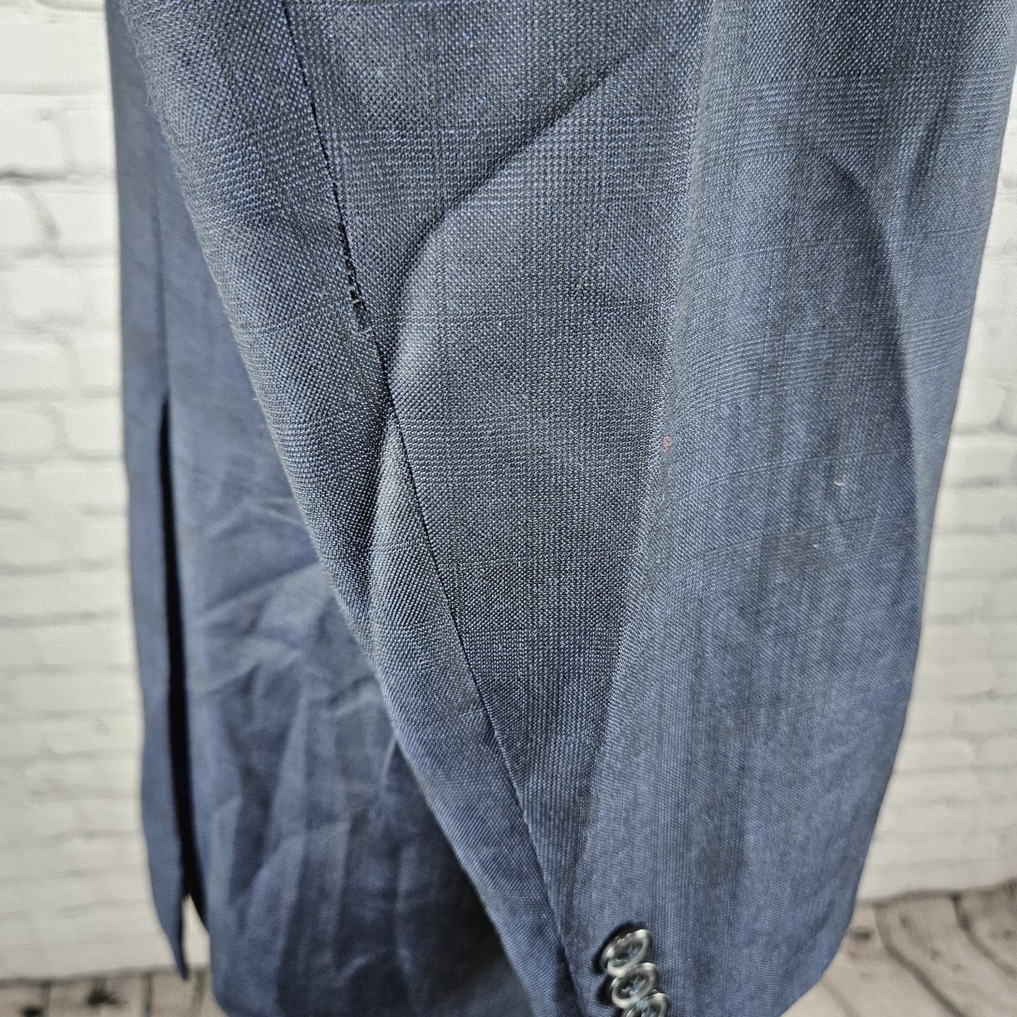 Jos A Bank Reserve Navy 100% Wool Savile Tailored Fit Peak Blazer Sport Coat 41R