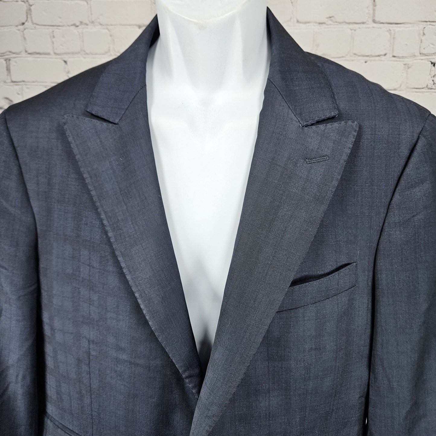 Jos A Bank Reserve Navy 100% Wool Savile Tailored Fit Peak Blazer Sport Coat 41R