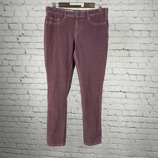 Pilcro Anthropologie Purple Corduroy Velvet Skinny Stretch Pants Size 31 (31x29)